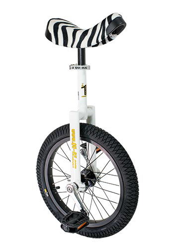 Einrad QU-AX Luxus 305mm (16") weiß, zebra