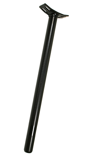 QU-AX Sattelstütze 25,4mm x 400mm Stahl, schwarz