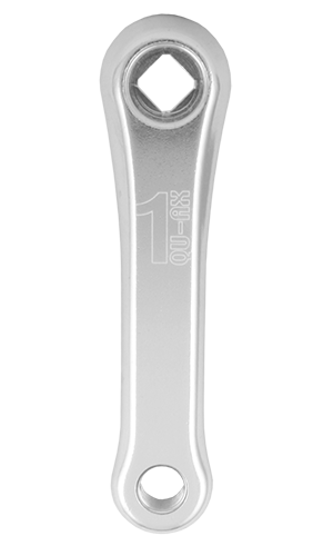 QU-AX cranks 114mm taper square, Alu silver (Pair)