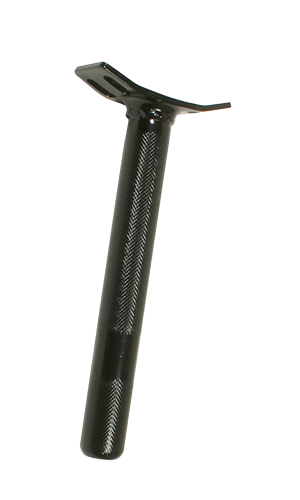 QU-AX Sattelstütze 25,4mm x 200mm Stahl, schwarz