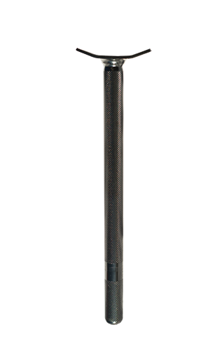 QU-AX Sattelstütze 25,4mm x 350mm Stahl, schwarz