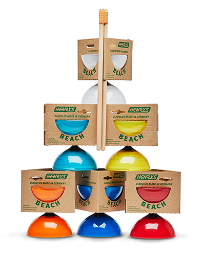 Henrys Diabolo Beach Set
incl. wooden handsticks, instruction and packaging