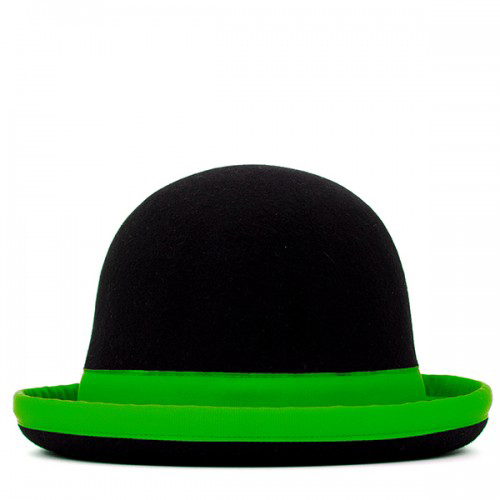 Tumbler Hat black with green trim